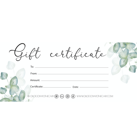 Gift Certificate (Paper)